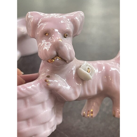 Pair Vintage Ceramic Dog Toothpick Holders Bulldog & Terrier Japan VTG - Picture 3 of 12